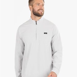 Travis Mathew Light Gray Half-Zip Jacket